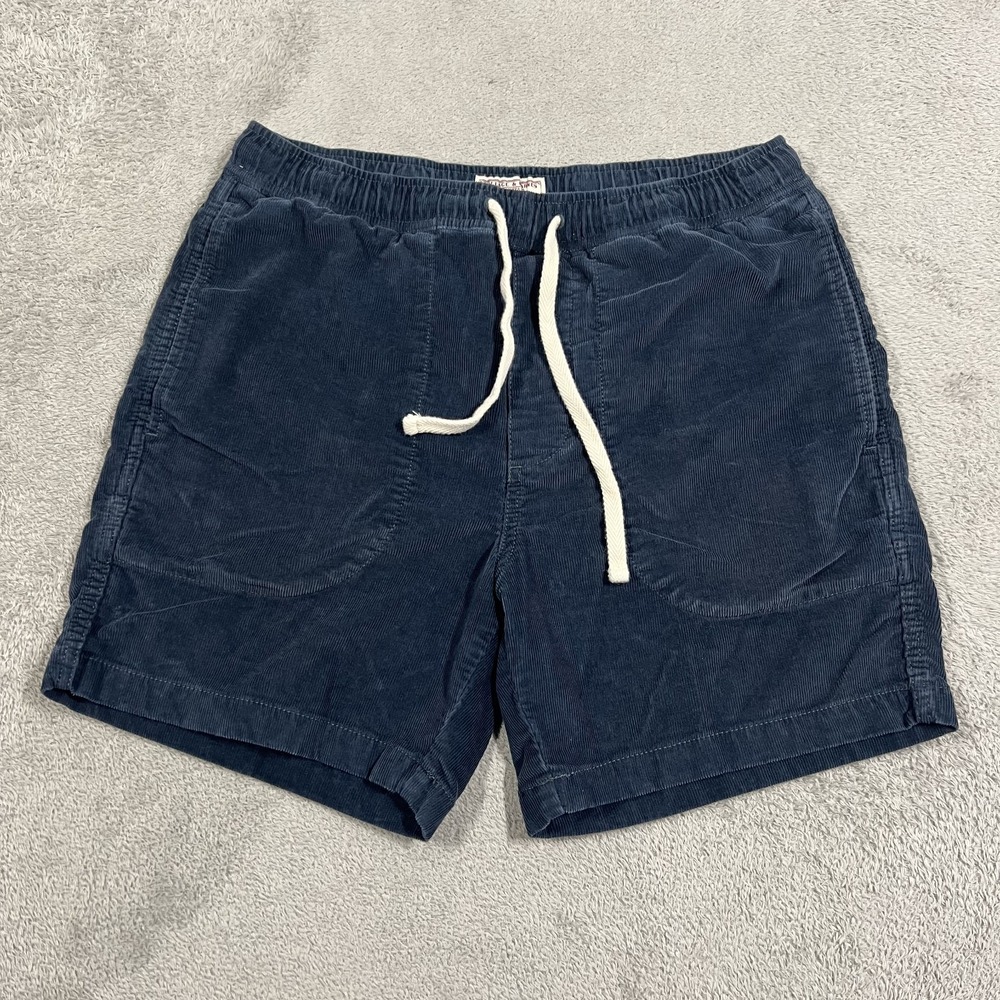 Wallace & Barnes Corduroy Shorts Mens Small Blue Chino Casual AV457